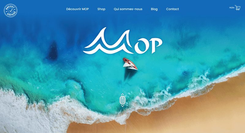 Capture d'écran du site sea-mop.com, boutique WooCommerce multilingue dédiée au MOP